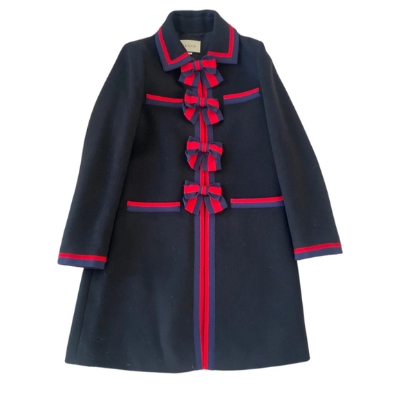 Gucci Bow Wool Coat 36